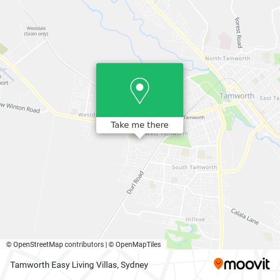 Tamworth Easy Living Villas map