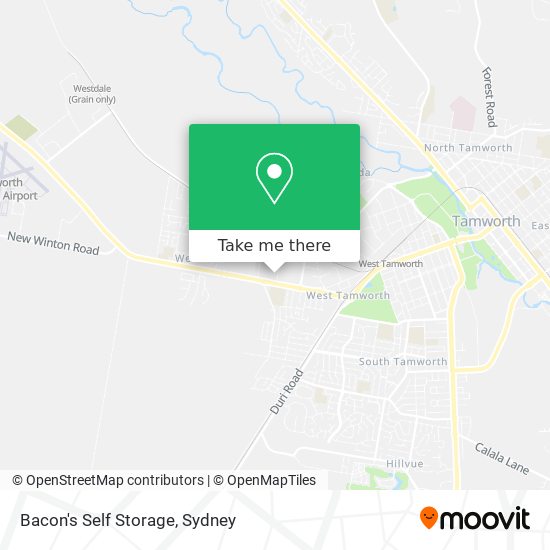 Bacon's Self Storage map