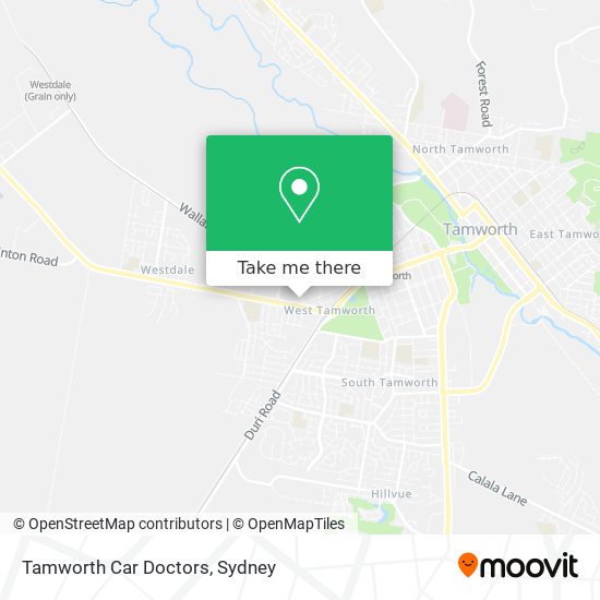 Tamworth Car Doctors map