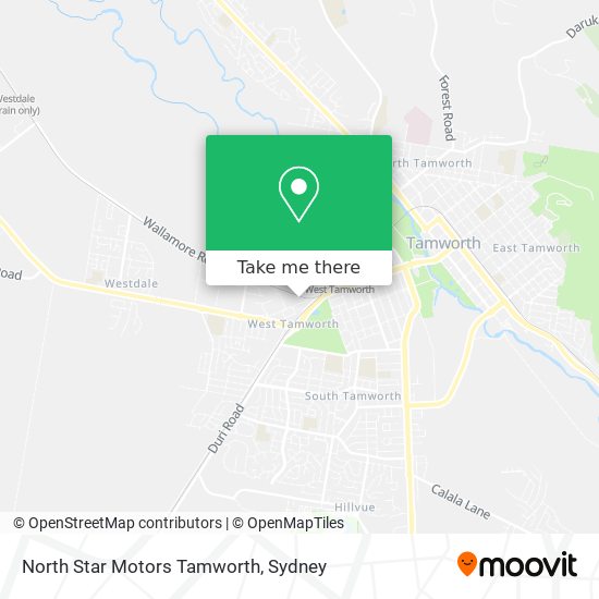 North Star Motors Tamworth map