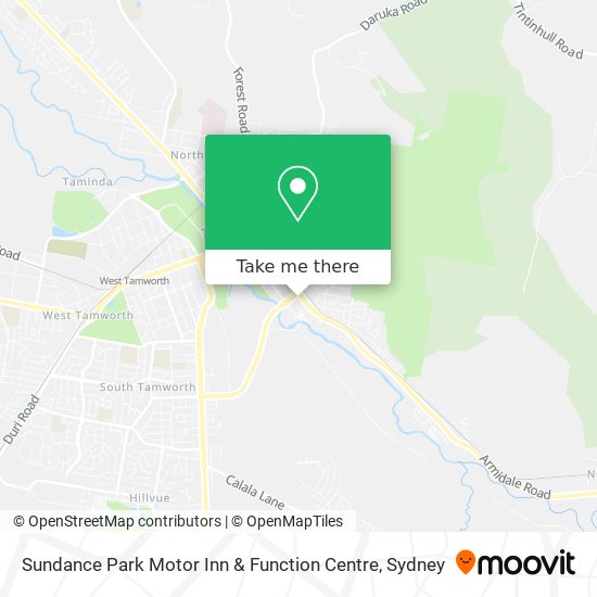 Mapa Sundance Park Motor Inn & Function Centre