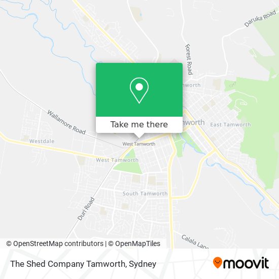 The Shed Company Tamworth map