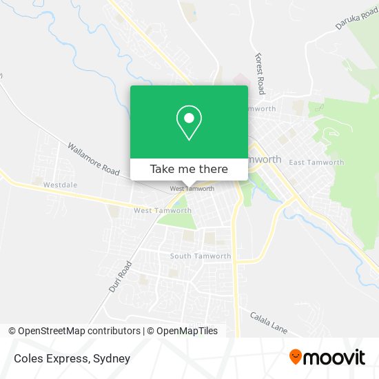 Coles Express map