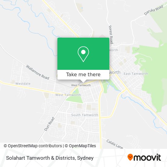 Mapa Solahart Tamworth & Districts