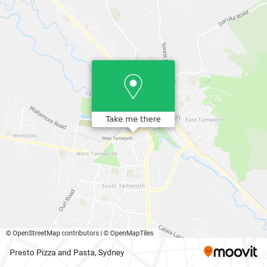 Presto Pizza and Pasta map