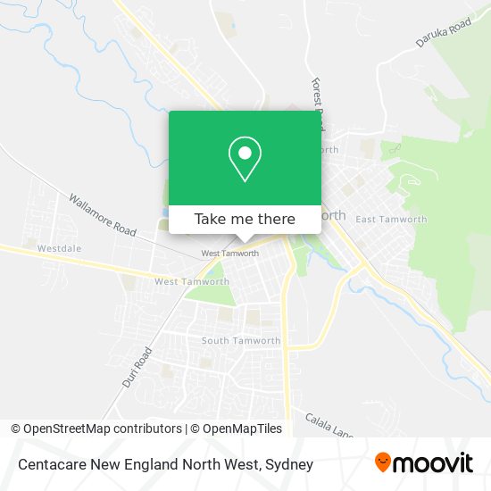 Mapa Centacare New England North West