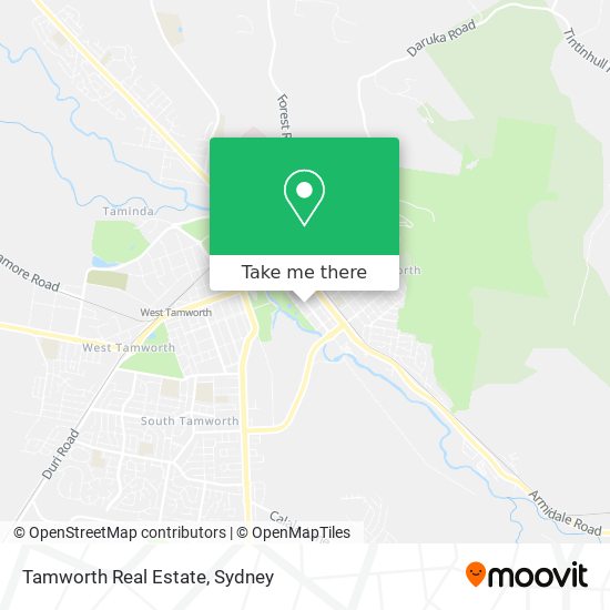 Mapa Tamworth Real Estate