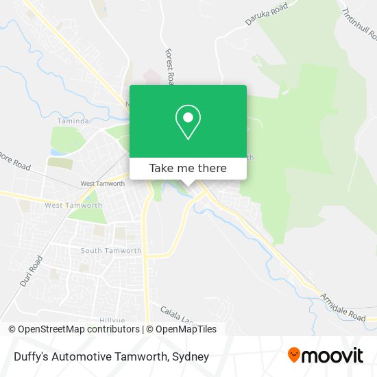 Duffy's Automotive Tamworth map