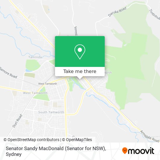 Mapa Senator Sandy MacDonald (Senator for NSW)