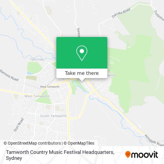Mapa Tamworth Country Music Festival Headquarters