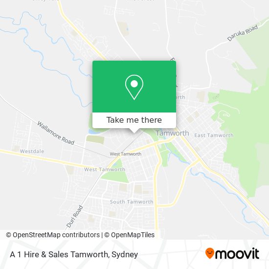 A 1 Hire & Sales Tamworth map