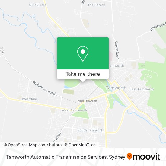 Tamworth Automatic Transmission Services map