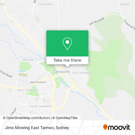 Jims Mowing East Tamwo map