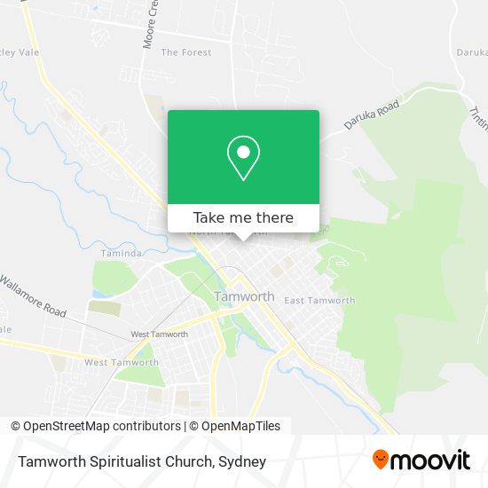 Mapa Tamworth Spiritualist Church