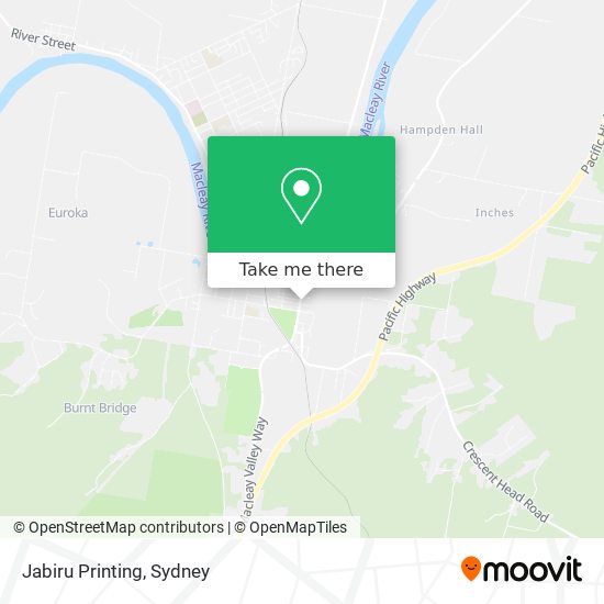 Jabiru Printing map