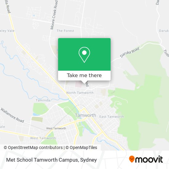 Mapa Met School Tamworth Campus