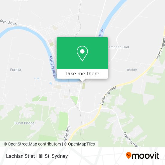 Lachlan St at Hill St map