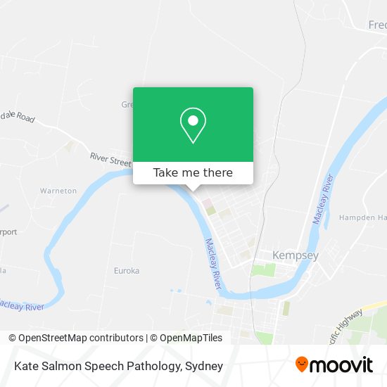 Kate Salmon Speech Pathology map