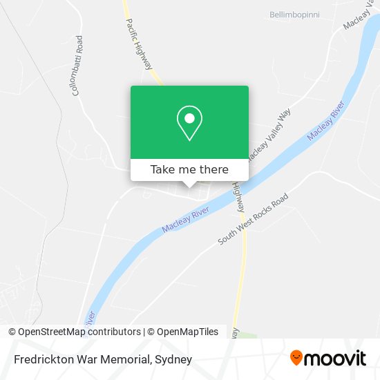 Mapa Fredrickton War Memorial