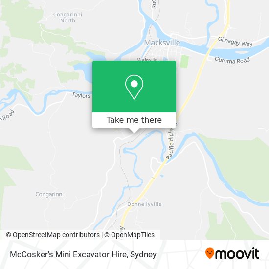 McCosker's Mini Excavator Hire map