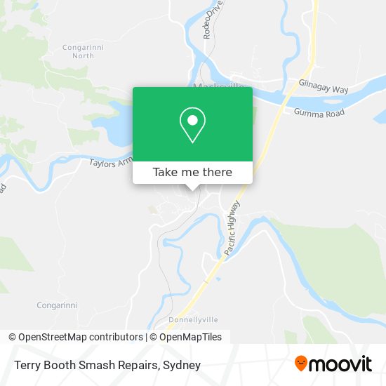 Terry Booth Smash Repairs map