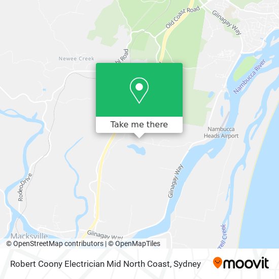 Robert Coony Electrician Mid North Coast map