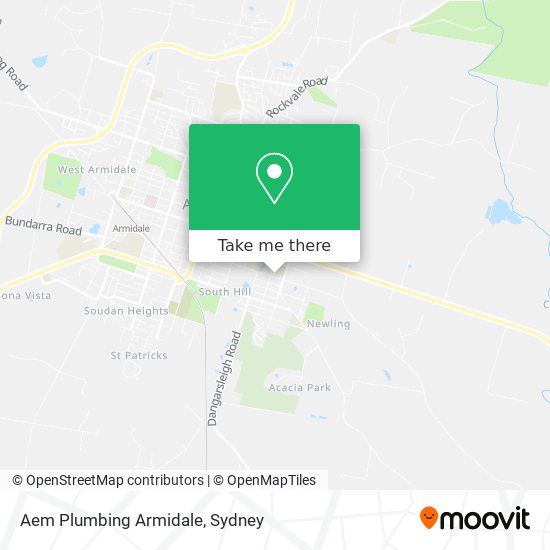 Aem Plumbing Armidale map