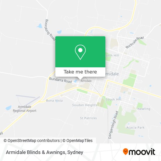 Armidale Blinds & Awnings map