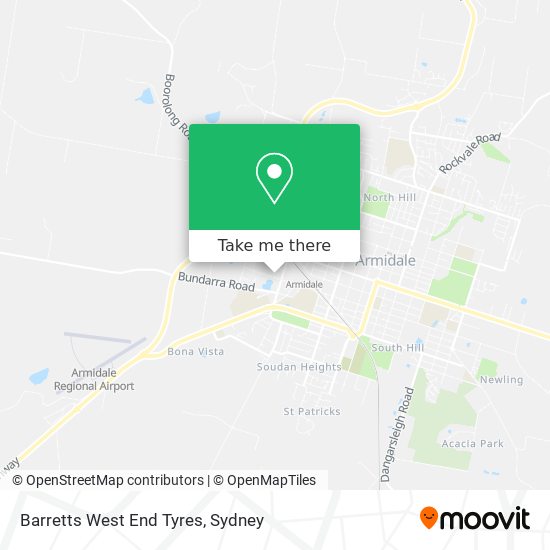 Mapa Barretts West End Tyres