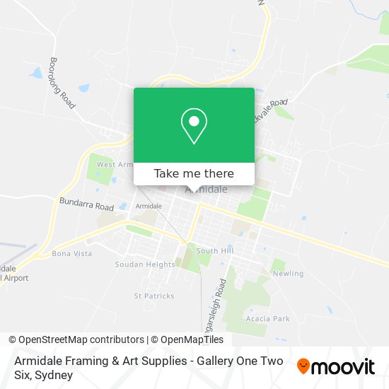 Armidale Framing & Art Supplies - Gallery One Two Six map