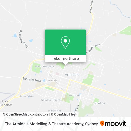 Mapa The Armidale Modelling & Theatre Academy