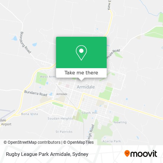 Rugby League Park Armidale map