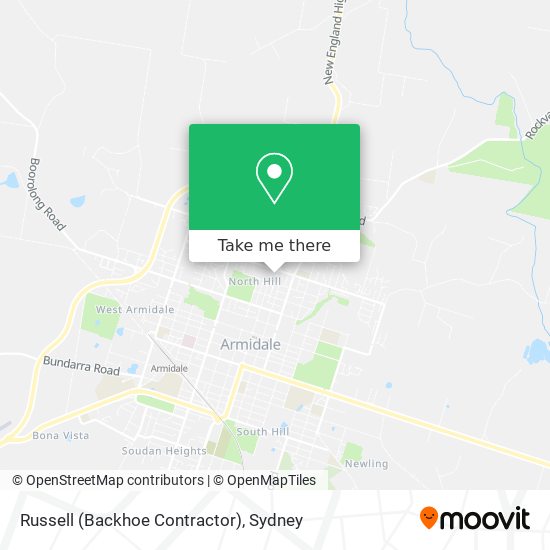 Russell (Backhoe Contractor) map