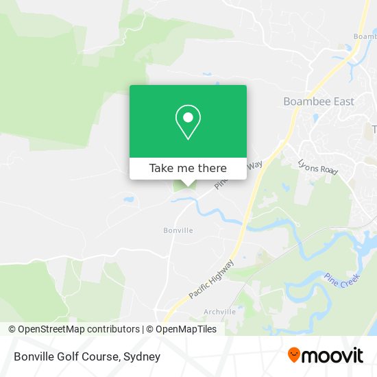 Bonville Golf Course map