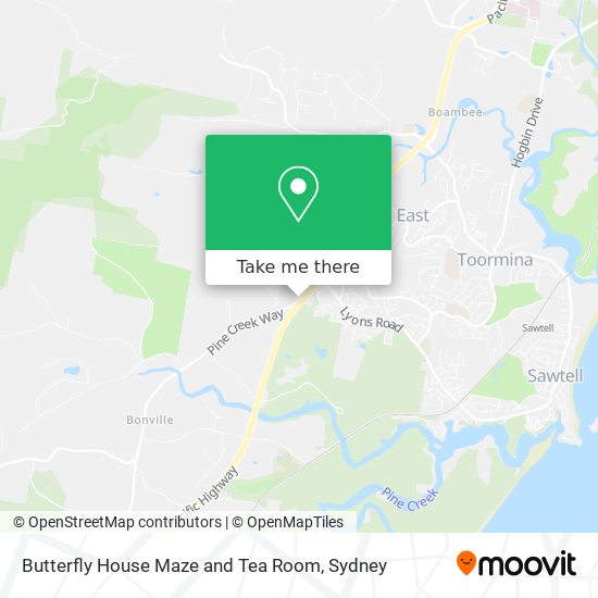 Butterfly House Maze and Tea Room map