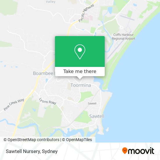 Sawtell Nursery map