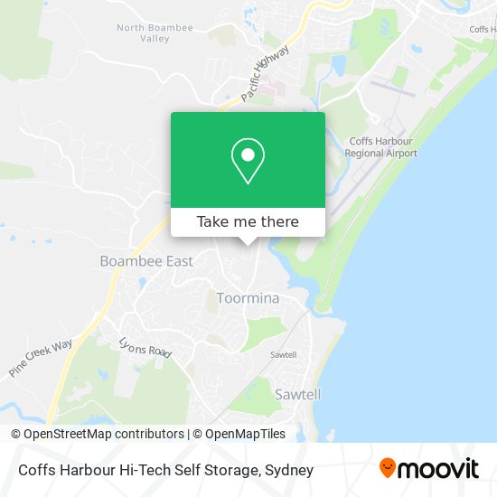 Coffs Harbour Hi-Tech Self Storage map