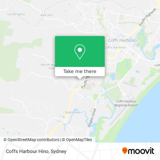 Coffs Harbour Hino map