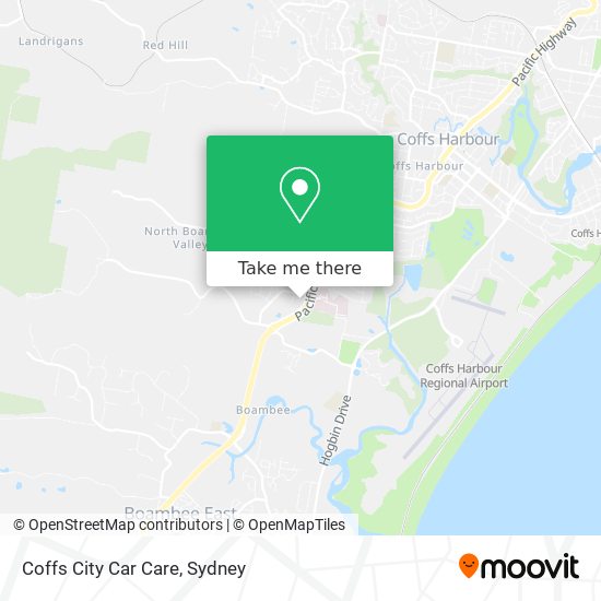 Mapa Coffs City Car Care