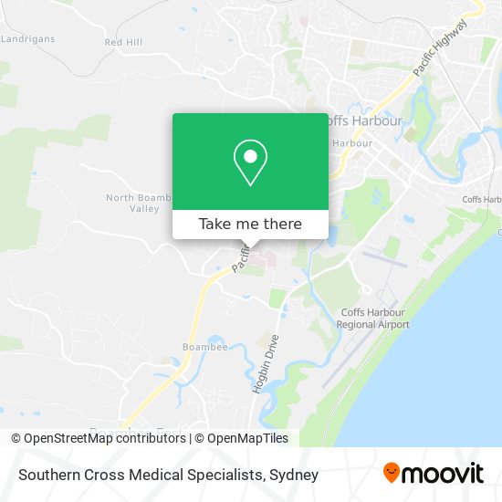 Southern Cross Medical Specialists map
