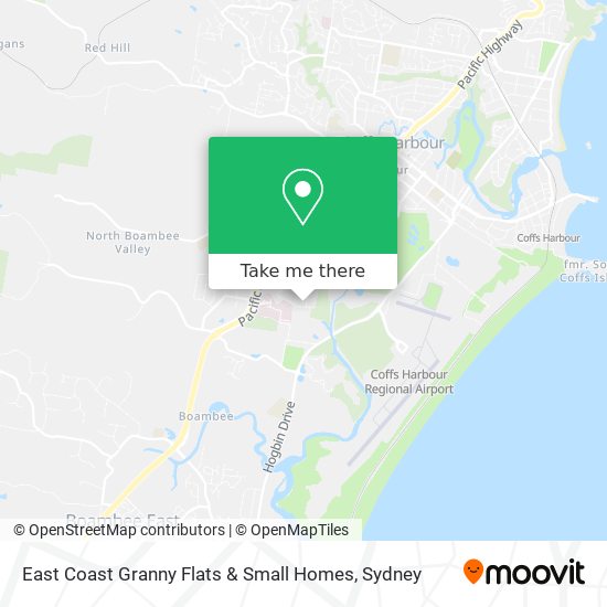 East Coast Granny Flats & Small Homes map