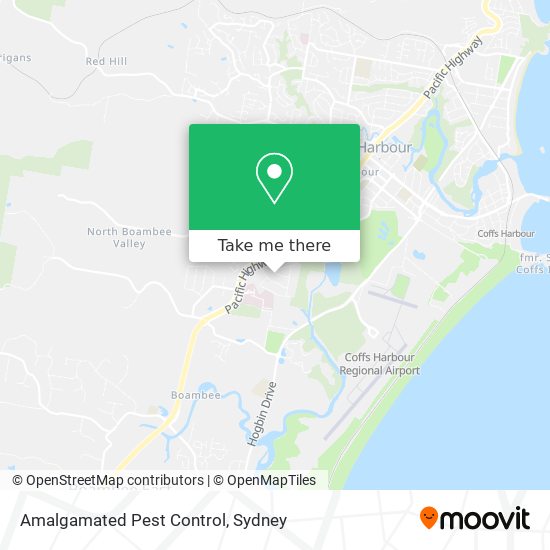 Mapa Amalgamated Pest Control