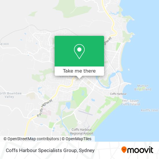Mapa Coffs Harbour Specialists Group
