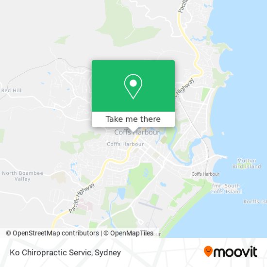 Ko Chiropractic Servic map