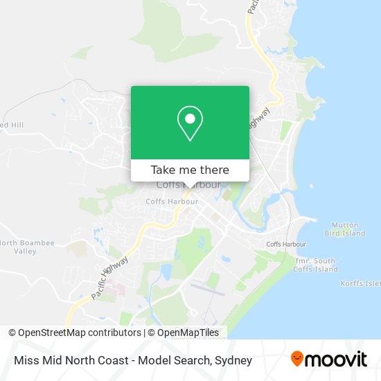 Miss Mid North Coast - Model Search map