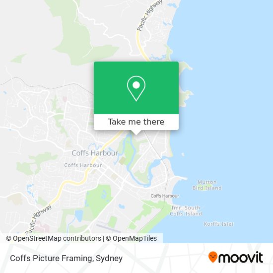 Coffs Picture Framing map