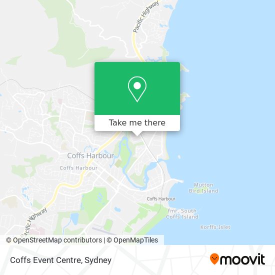 Coffs Event Centre map