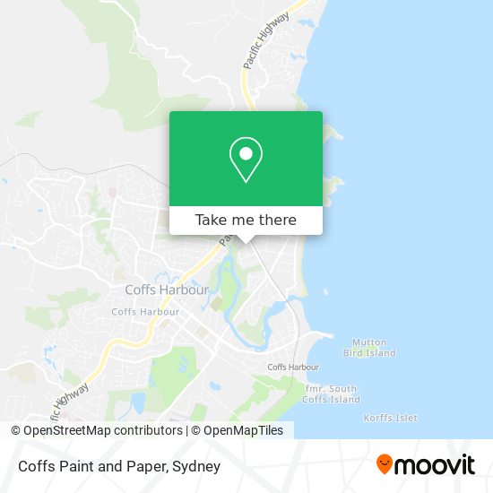 Coffs Paint and Paper map