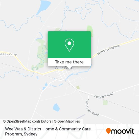 Wee Waa & District Home & Community Care Program map