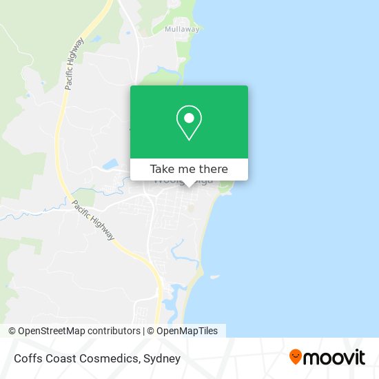 Mapa Coffs Coast Cosmedics